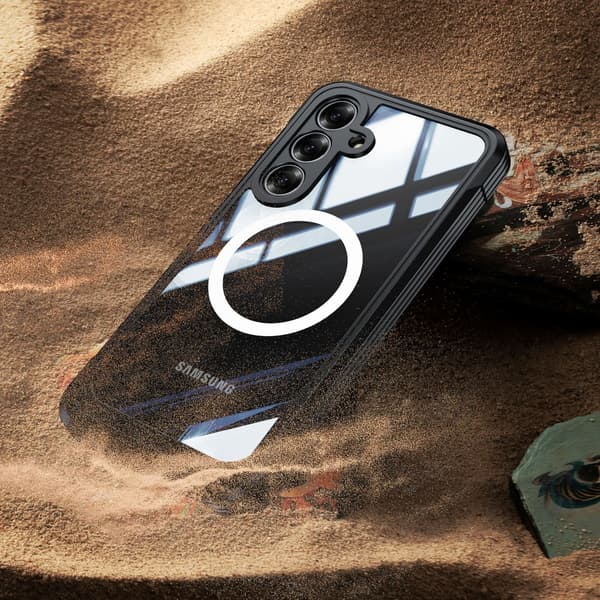 9H Tempered Glass Shockproof Case compatible with Samsung Galaxy S25 FE - Magnetic, Waterproof & Full Protection