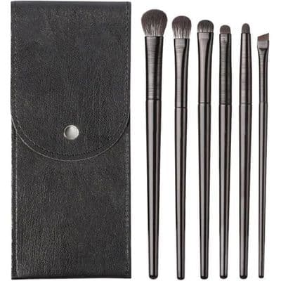 Sæt med øjenmakeupbørster, vinklede børster, præcisionsværktøjer til blending, definering, skygge og konturering.
