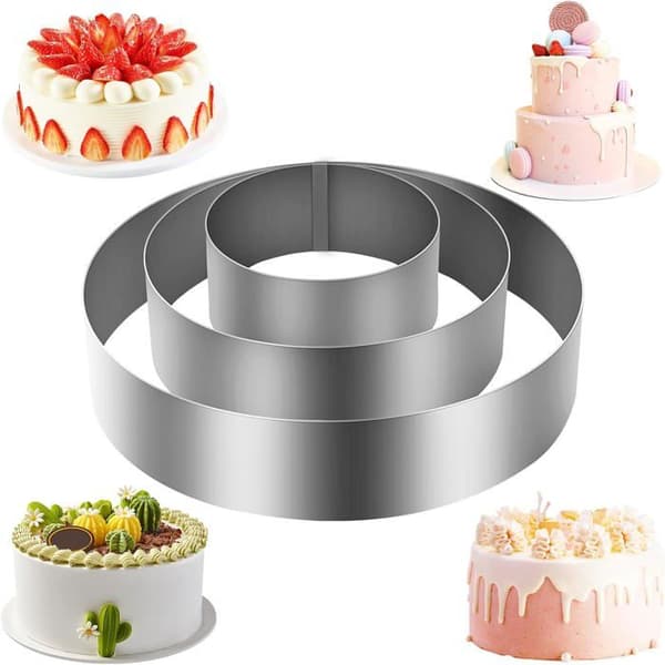 Bakeformer 10/15/20 cm - Rustfritt stål - Non-stick - Stablebare