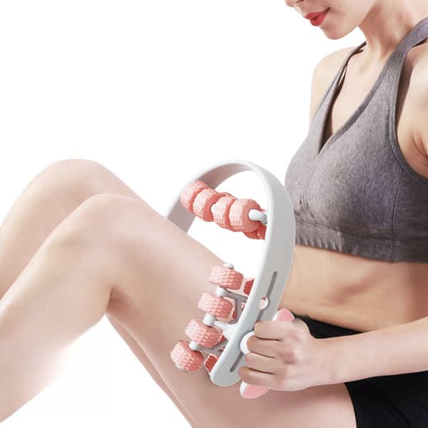 Benmassager - 12 ruller til behagelig massage Pink + Hvid