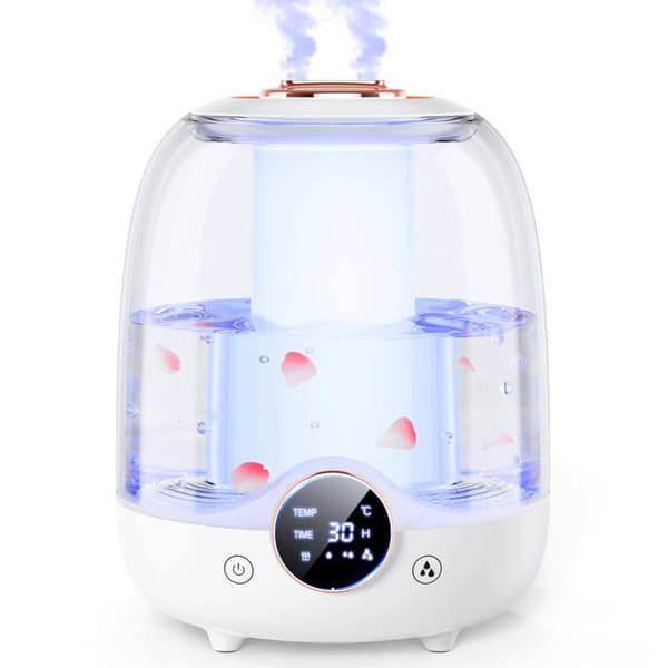 3L luftfuktere for soverom: 30-timers autonomi, ultrastille (20 dB), doble dyser