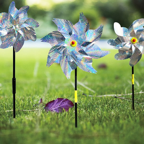 Reflective Bird Scarer / Wind Spinner - Silver 4-Pack 4-Pack