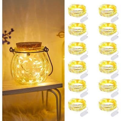 Ljusslingor, 12-pack - 2m - 20 lysdioder - IP65 Vattentät