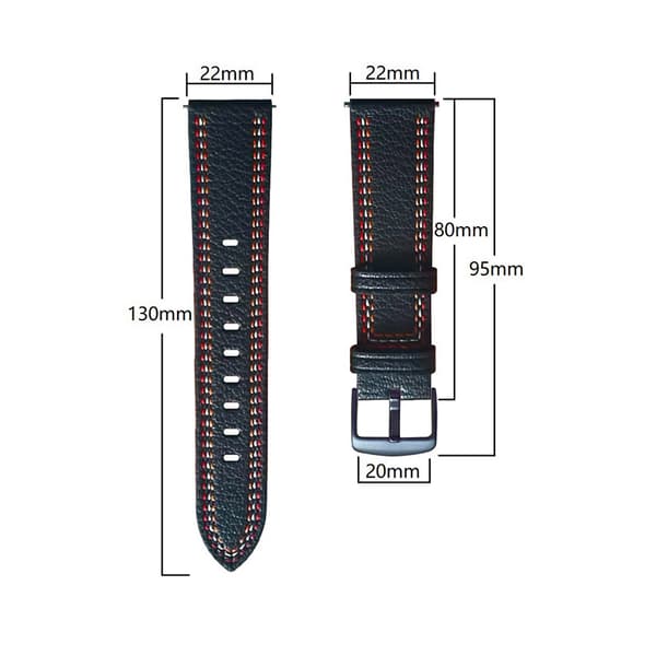 Nahkainen kellonranneke HUAWEI GT3 Black 22 mm Black