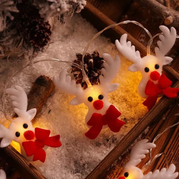 Jul Älg Ljusslinga för Hem- och Trädgårdsdekoration, 3M 10LED USB Modell Ljusslinga