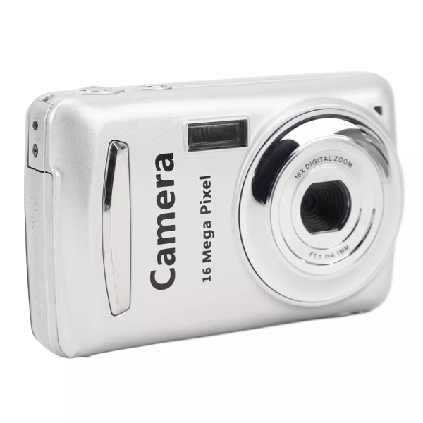 Kompakt 16x optisk zoomkamera med 16MP-sensor og 2,4\" LCD Sort White