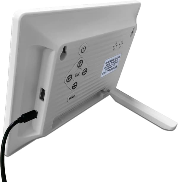 tum LCD Digital Klocka Stor Display Väckarklocka Väggklocka Elektronisk Kalender Väckarklocka (Vit)