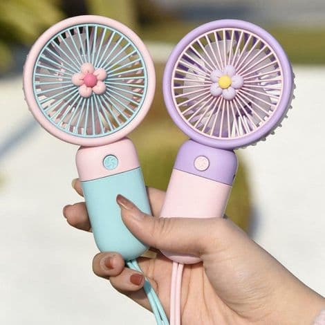 Mini bærbar ventilator. USB genopladelig bærbar ventilator. Søde små køleventilatorer