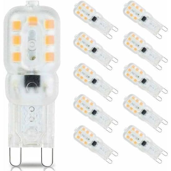 G9 3W LED-lampa - Varmvit 3000K - 10-pack - Klass A+