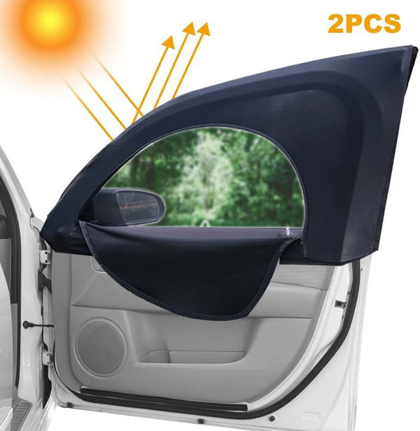 Mosquito net with zipper for car front windows (main and extra)