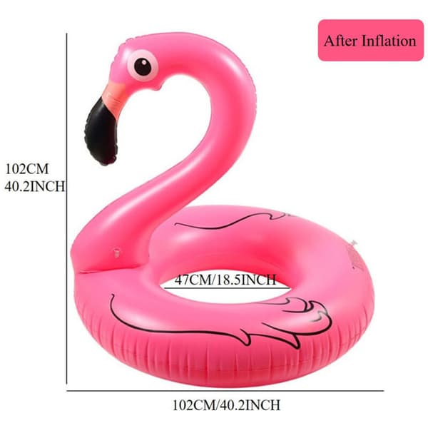 Oppustelige poolflåder. Flamingoformede flåder. Store flåder, store svømmeringe.