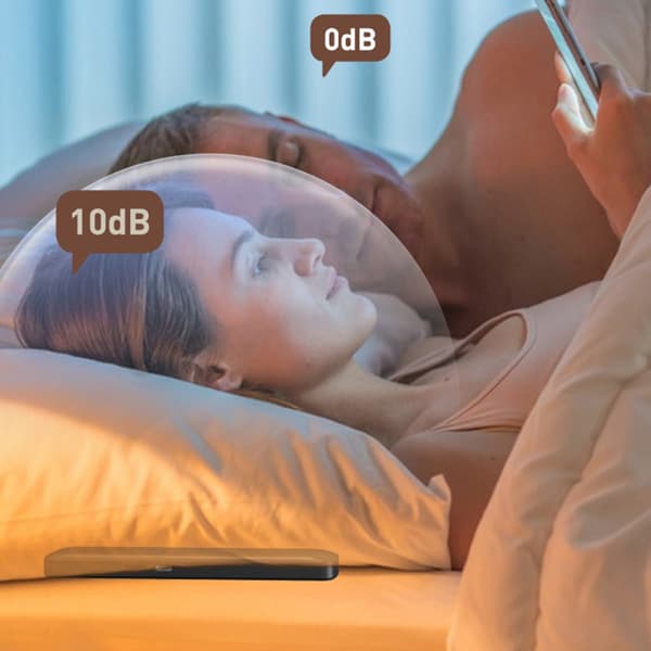 Bluetooth Sleep Sound Machine with Display, Bluetooth and TF Card Playback, Built-in Bone Conduction White Noise Generator White