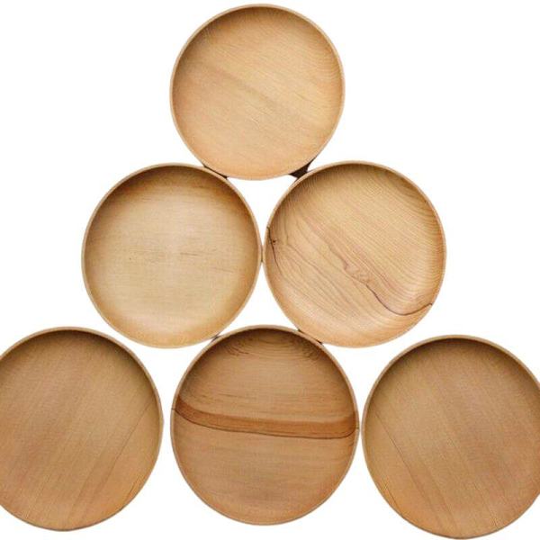 Pyöreät puulautaset - 15 cm - 4 kpl
