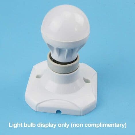 PCS E27 LED-lampsockel, E27 lamphållare, E27 väggmonterad sockel, E27 bas med fäste för hallar, trappor, sovrum, kök (AC 220-250V, vit)