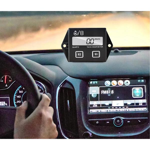 Omdrejningstæller / Tachometer til Bil - Timetæller