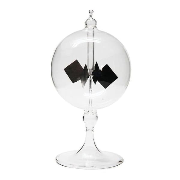 Solradiometer - Glasradiometer - Vindmølle - Dekorativt legetøj - Gennemsigtig