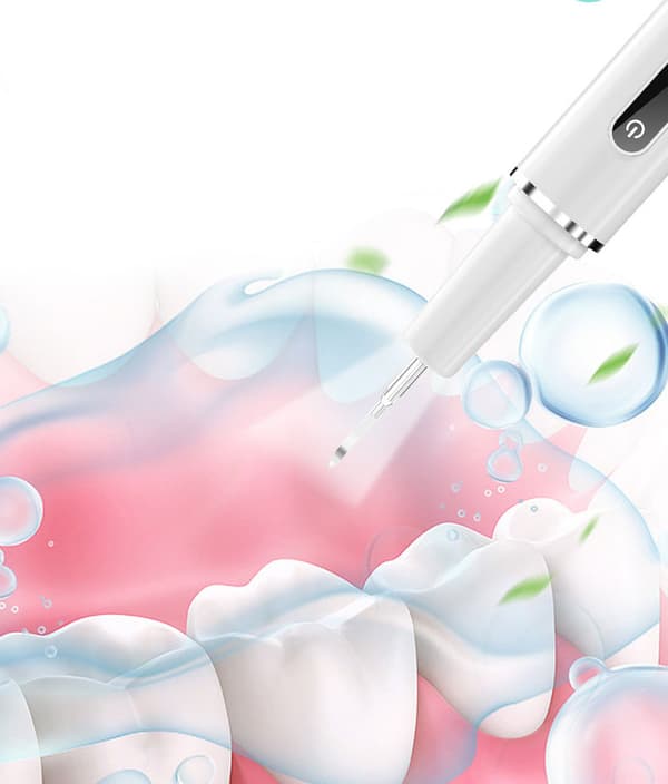 USB oppladbar tannirrigatør IPX6 vanntett 6 moduser Hvit