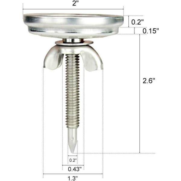 Kulgrilltermometer, 52 mm rustfrit stål pizzaovntermometer, reservedele
