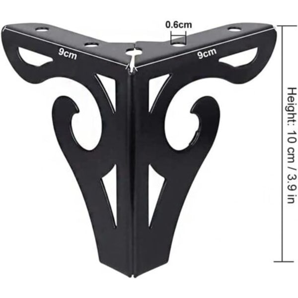 Møbelsofaben, Sofaben, Moderne Sofaben, TV-bensben, Sengeben, til Garderobe, Sofa, Kommode, Bord (Sort)