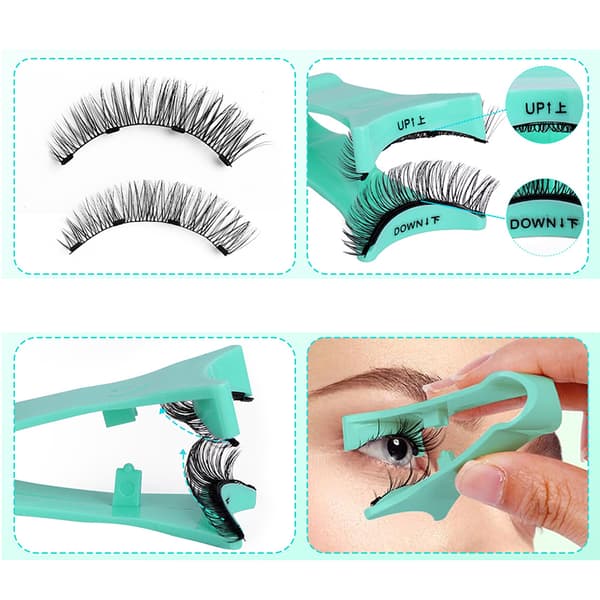 Magnetic Eyelashes Set - Mint Green Integrated Box Model 3