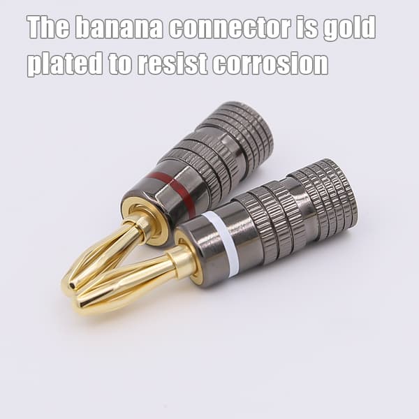 Banana plug gold-plated 4 mm 16-pack
