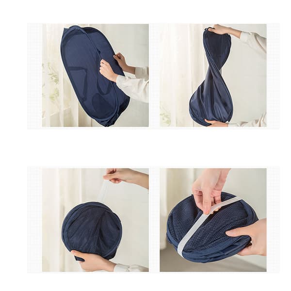 Foldable Laundry Basket with Handles Grey Grey
