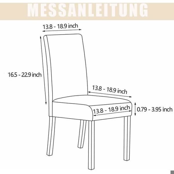 Stolsöverdrag - LARGEIGHT - 4 Delar - Stretch - Tvättbara - Modernt Skydd
