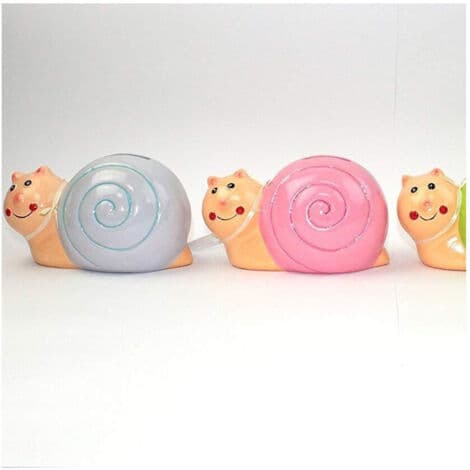 Fargerik Snegle Spargris 10cm Keramikk