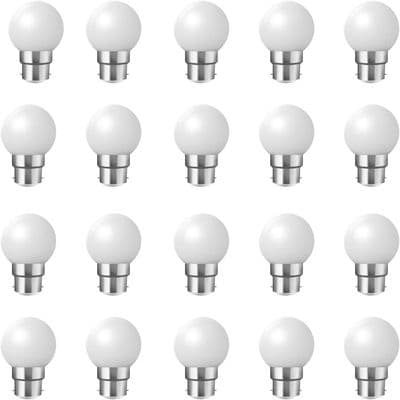 B22 bajonettlampor - Förpackning med 20 2W LED-festoonlampor - varmvit [Energiklass B]