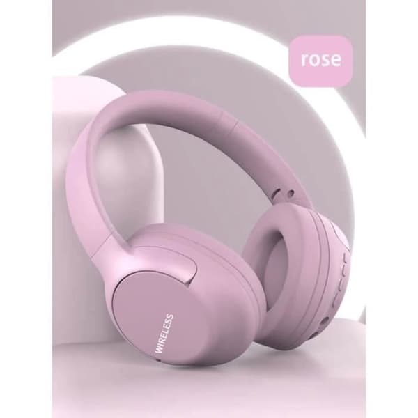 Sammenfoldelige HiFi Bluetooth Hovedtelefoner - Bluetooth 5.1 - Indbygget Mikrofon - Pink