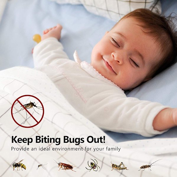 Self-adhesive Mosquito Net for Windows - Black