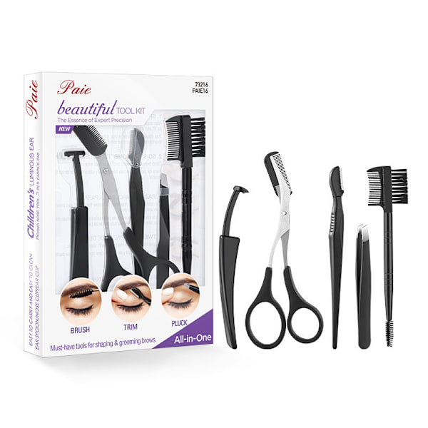 Stainless Steel Eyebrow Scissors - 5 pieces