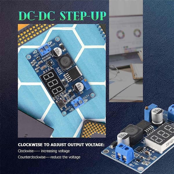 DC-DC Step-Up Muunninmoduuli 4A Syöttöjännite Säädettävä XL6009E1