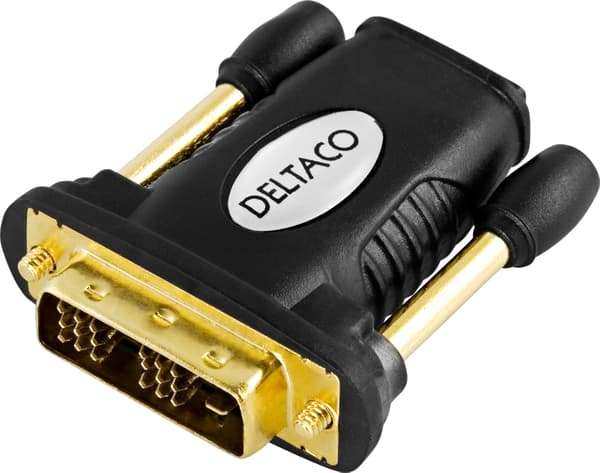 HDMI-adapter, Full HD @60Hz, HDMI 19-pin hun til DVI-D han