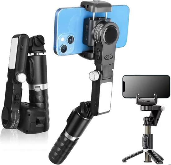 Smartphone Stabilisator - STRBDYI - Gimbal - Bluetooth Fjärrkontroll - Kompakt - Spårningslägen