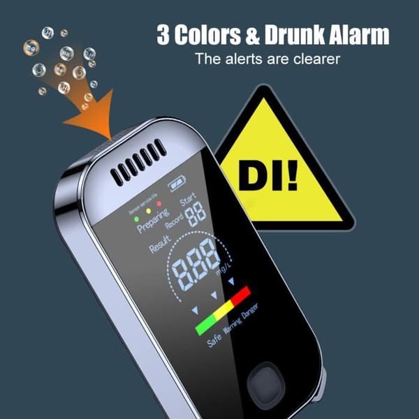 Elektronisk alkomätare - Hög känslighet, professionell alkoholtestare med digital LCD-display