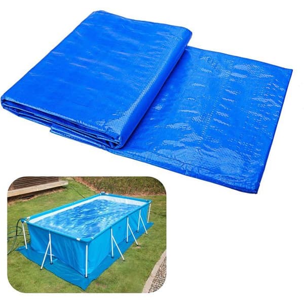 Poolgulvmåtte 2,96 x 2,04 meter - PE (polyethylen) - Rektangulær - Blå