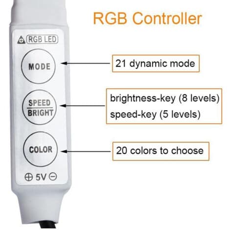 RGB LED-strip 200 cm med USB-tilslutning til TV-baggrundsbelysning