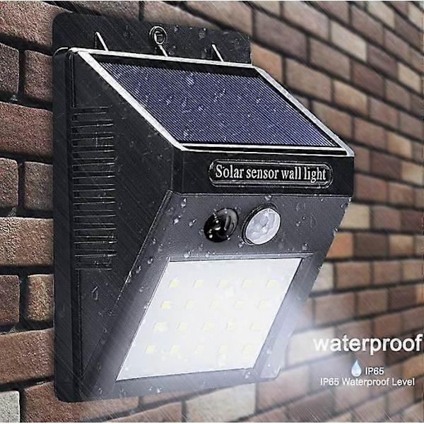 Solarlampe Vandtæt udendørs solcellelampe