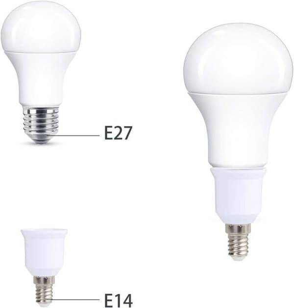 15 stycken E14 till E27 sockeladapter, lampbas sockelomvandlare, glödlampssockeladapter