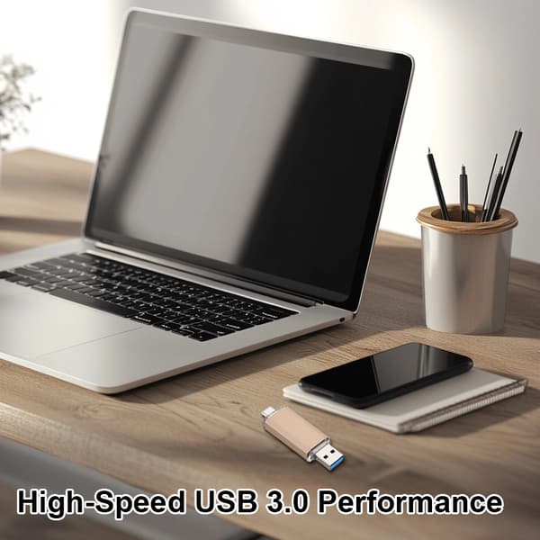 2-in-1 USB Flash Drive with USB 3.0 and USB-C (64 GB) Gold