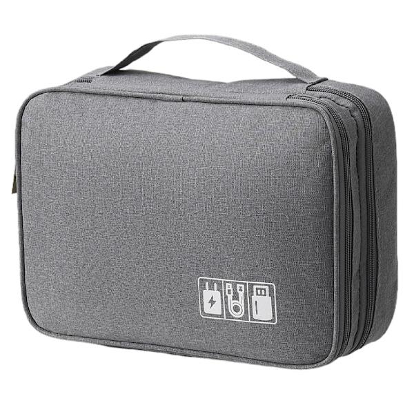 Storage Bag - Triple Layer for Efficient Organization Black Grey