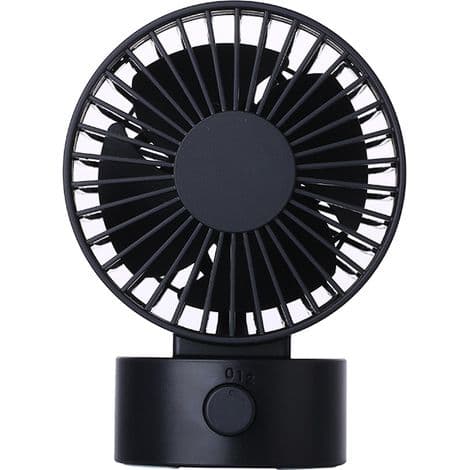 Mini lydløs bordventilator. Personlig bærbar USB-ventilator til kontor, hjem, studie og soveværelse - Sort