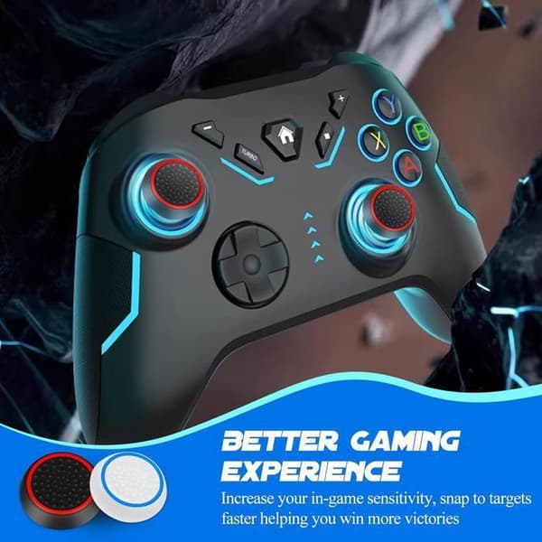 Ersättningsspetsar i silikon för joystick, 12-pack, för PS5/PS4, PS5 joystickskydd, kompatibla med PS5/4/Xbox One.