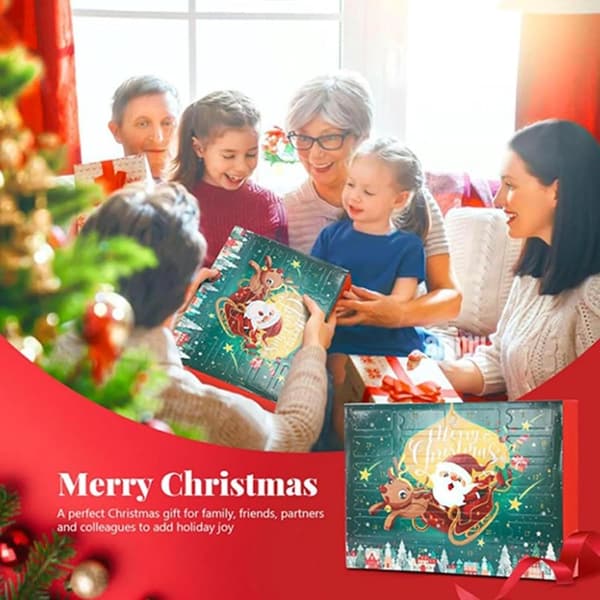 24 par julstrumpor för kvinnor, adventskalender, mysiga strumpor, julkalender presentförpackning