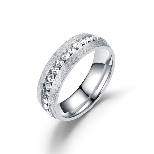 Elegant ring titanium stål sølv 17,4 mm