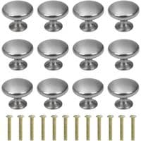 30 mm skuffeknopper - pakke med 12 - aluminium - blank finish