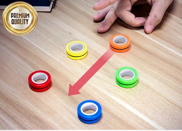 3-pak - Magnetiske Ringe / Fidget Legetøj - Magnetkugler