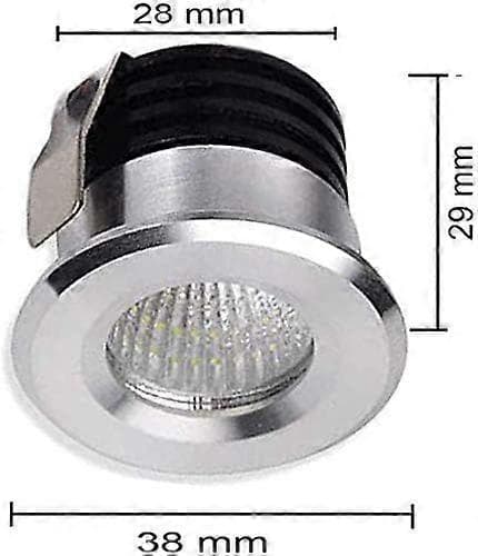 4 x Mini LED Infällda Spotlights 3W LED Varmvit För Monter Inomhus Stationsbelysning Gips Inkl. Separat Transformator