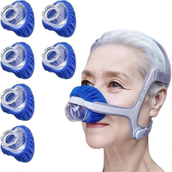 6-pack Återanvändbara CPAP Nasalmaskfoder för N20, C Pap Maskskydd med Andningsbart Tyg